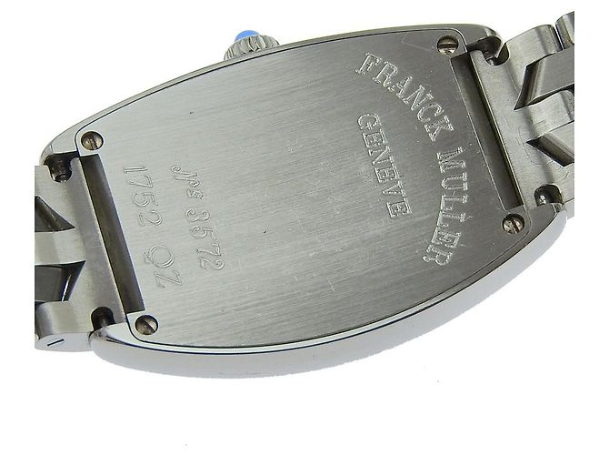 Autre Marque Franck Muller Tonneau Curvex Edelstahl Uhr Blau - Ansicht 5