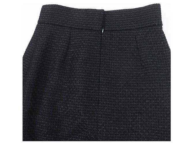 Falda de lana tweed COCO Mark de Chanel Negro - vista 4