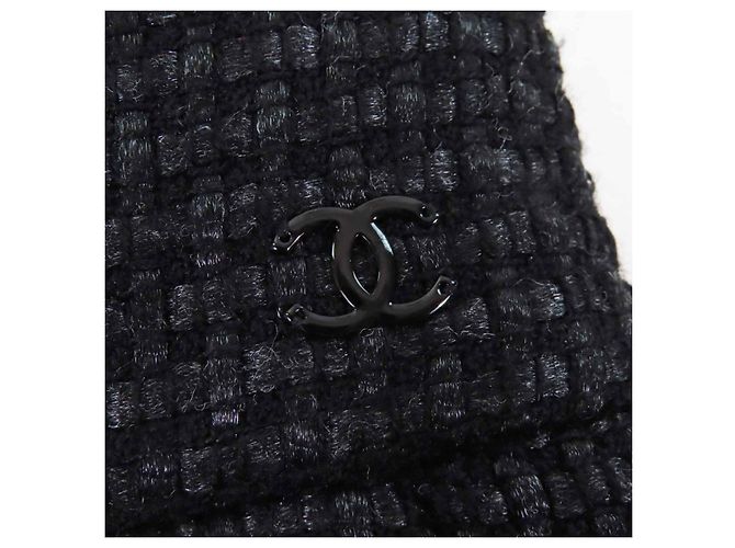 Falda de lana tweed COCO Mark de Chanel Negro - vista 6