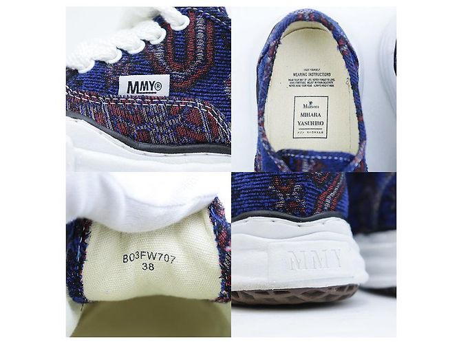 Autre Marque Mihara Yasuhiro Jacquard Canvas Sneakers Blau - Ansicht 9