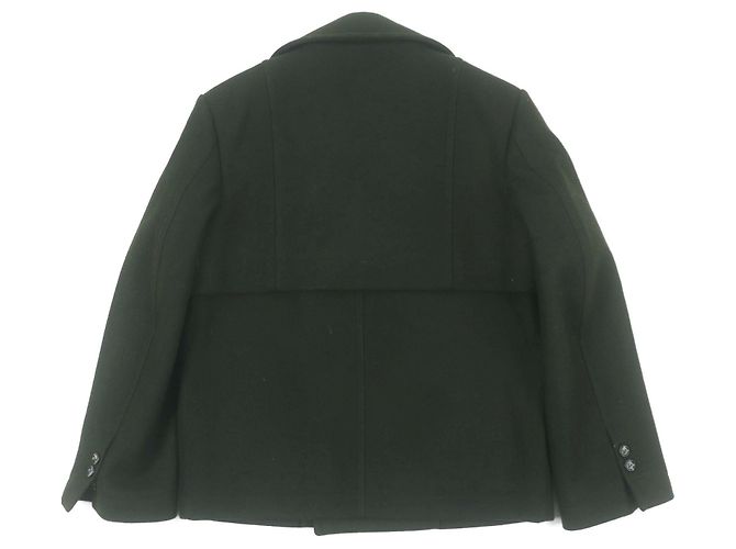 Abrigo de Lana Bottega Veneta Pea Coat Verde Verde oscuro - vista 3