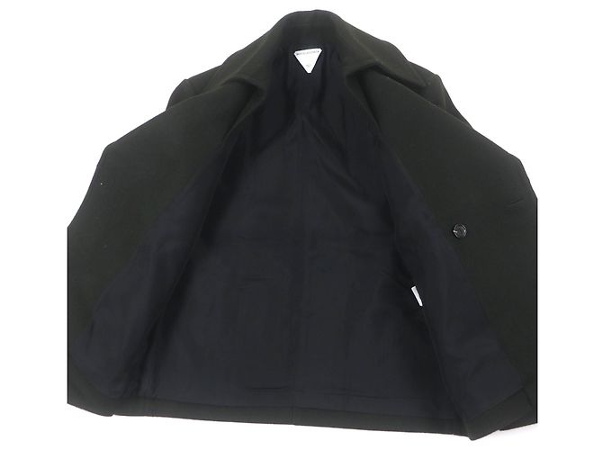 Abrigo de Lana Bottega Veneta Pea Coat Verde Verde oscuro - vista 5