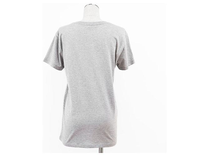 Céline Camiseta Celine Signature de algodón Negro Gris - vista 5