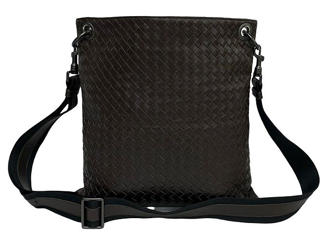 Borsa a tracolla in pelle Bottega Veneta Marrone Bronzo - vista 2
