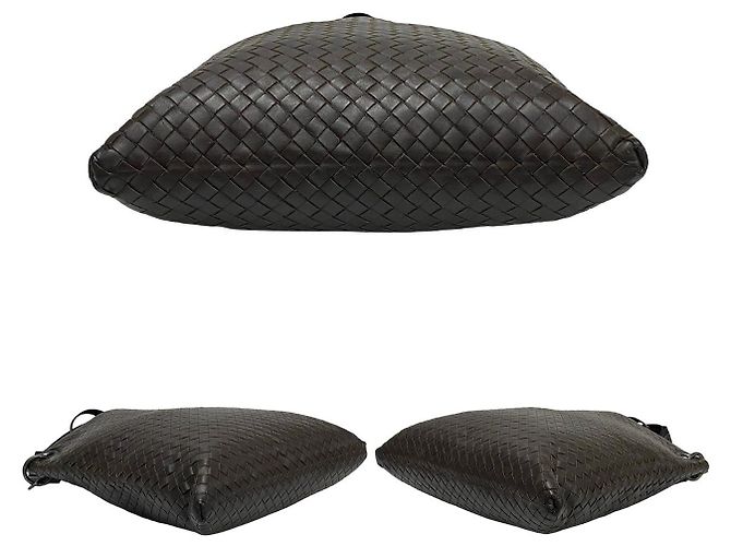 Borsa a tracolla in pelle Bottega Veneta Marrone Bronzo - vista 7
