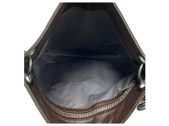 Borsa a tracolla in pelle Bottega Veneta Marrone Bronzo - vista 9