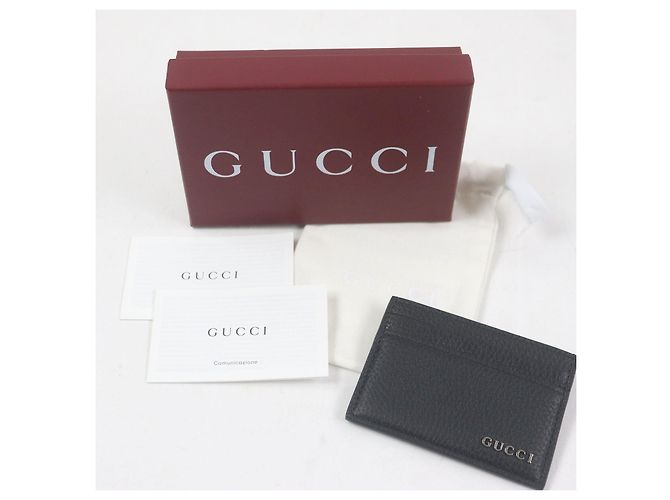 Tarjetero de cuero Gucci Negro - vista 2
