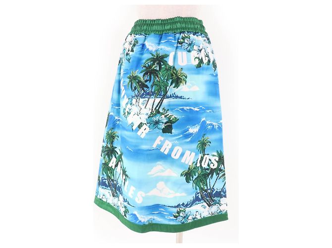 Falda de algodón con estampado de palmera de Los Ángeles de Gucci Multicolor - vista 4