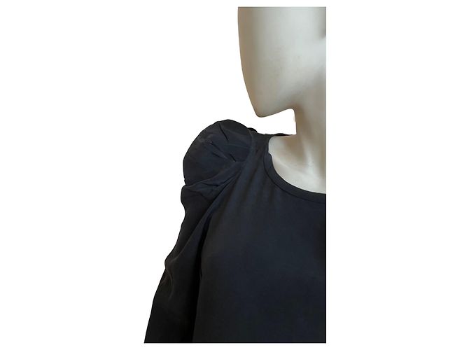 ✨ Schwarzes Seidenkleid – Maje ✨ - Ansicht 2