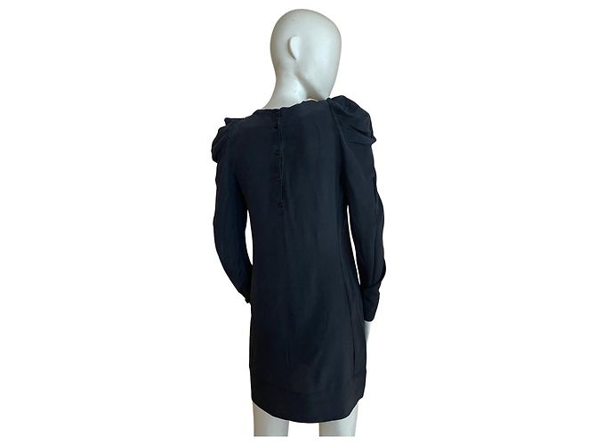 ✨ Schwarzes Seidenkleid – Maje ✨ - Ansicht 4