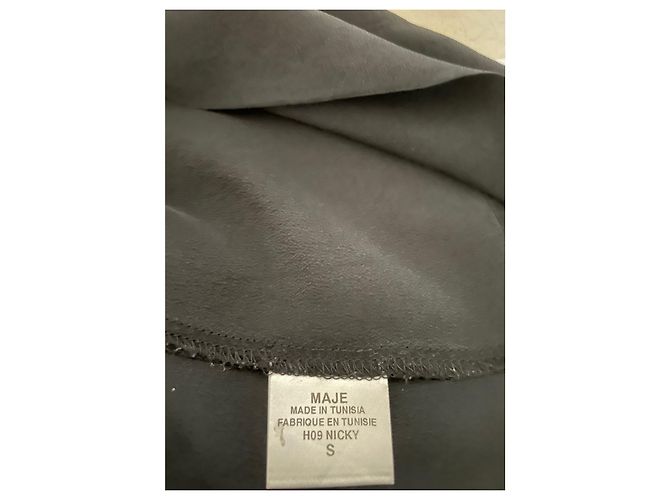 ✨ Schwarzes Seidenkleid – Maje ✨ - Ansicht 6