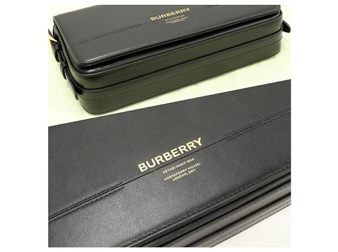 Borsa a Spalla Grace in Vitello Burberry Nero - vista 6
