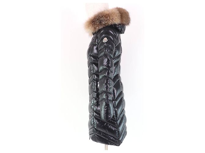 Abrigo de plumas Moncler FULMAR de piel de zorro Pharma Negro - vista 2