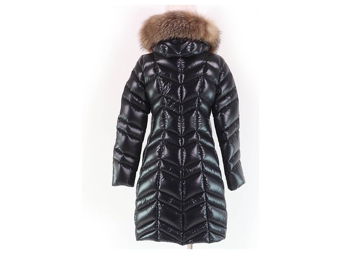 Abrigo de plumas Moncler FULMAR de piel de zorro Pharma Negro - vista 3