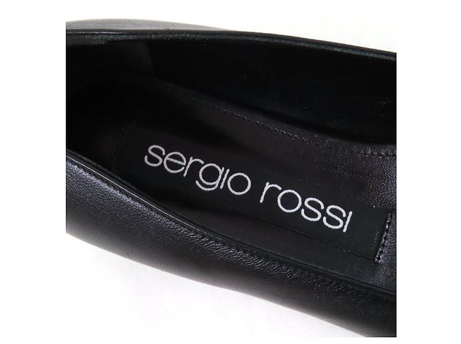 Autre Marque Sergio Rossi SR PRINCE Leder-Pumps Schwarz - Ansicht 10