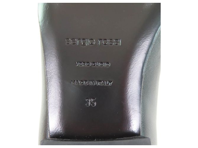 Autre Marque Sergio Rossi SR PRINCE Leder-Pumps Schwarz - Ansicht 11