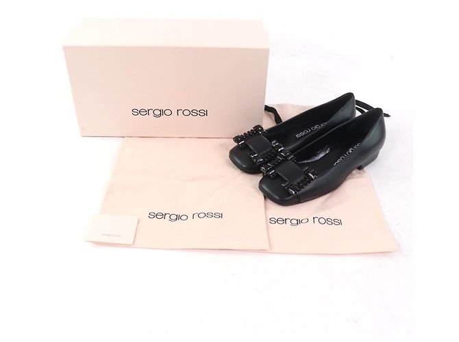 Autre Marque Sergio Rossi SR PRINCE Leder-Pumps Schwarz - Ansicht 2