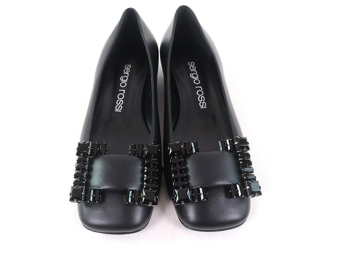 Autre Marque Sergio Rossi SR PRINCE Leder-Pumps Schwarz - Ansicht 4
