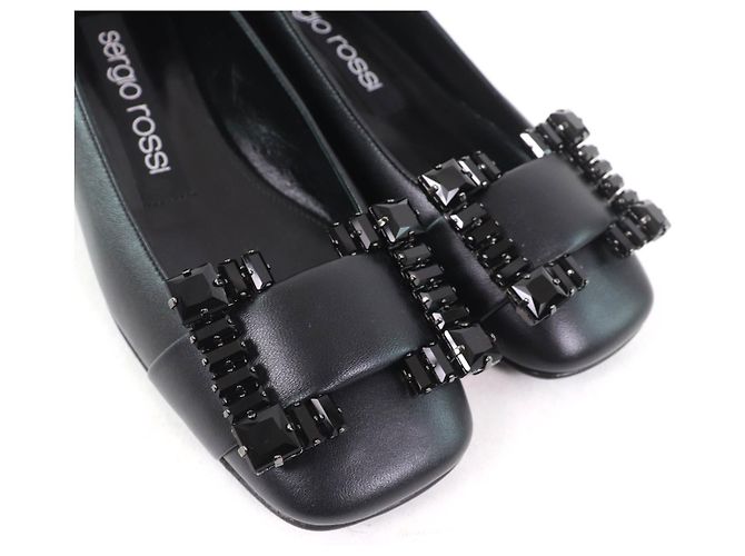 Autre Marque Sergio Rossi SR PRINCE Leder-Pumps Schwarz - Ansicht 8