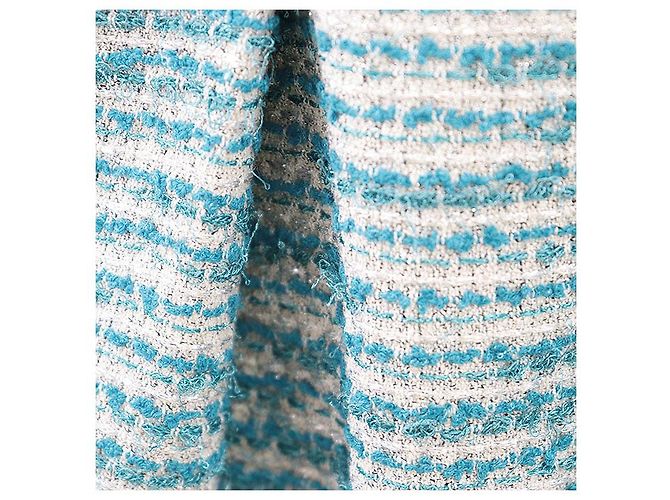Conjunto de tweed Chanel Plata Turquesa - vista 16