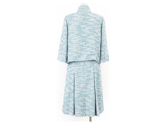 Conjunto de tweed Chanel Plata Turquesa - vista 5