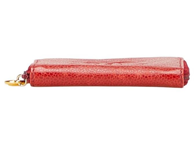 Timeless Monedero de piel de caviar Chanel Coco Mark Roja - vista 3