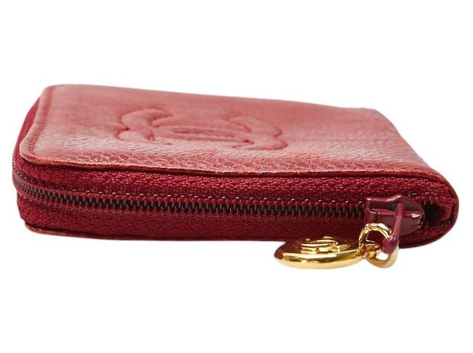 Timeless Monedero de piel de caviar Chanel Coco Mark Roja - vista 4