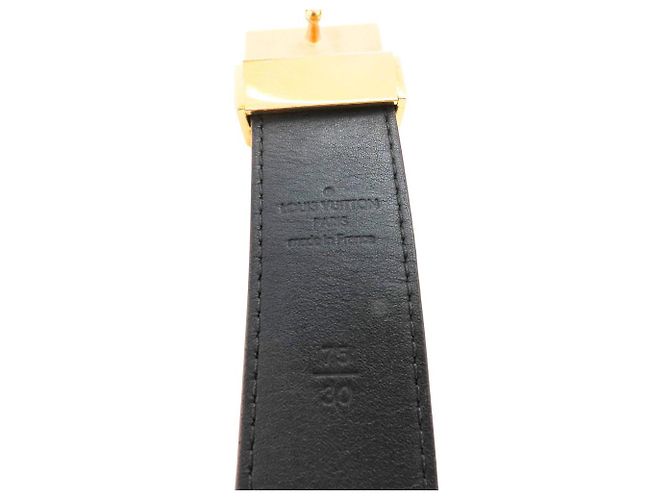 Cinto Carré Damier Ebene Louis Vuitton Bronze - vista 9