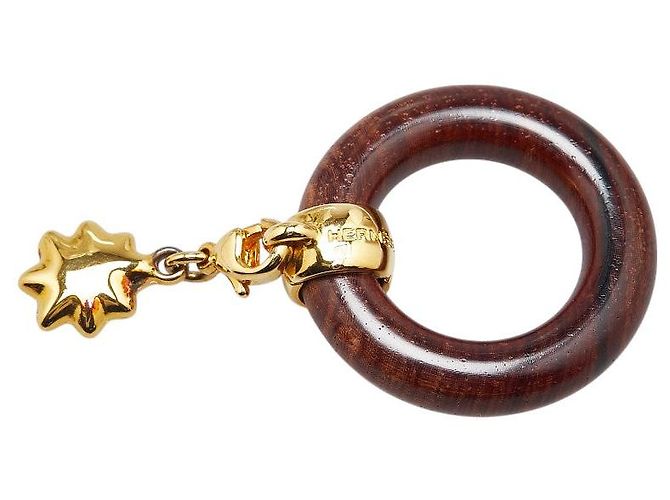 Ring Anello per sciarpa Hermès Etoile Voyage in legno Marrone - vista 2