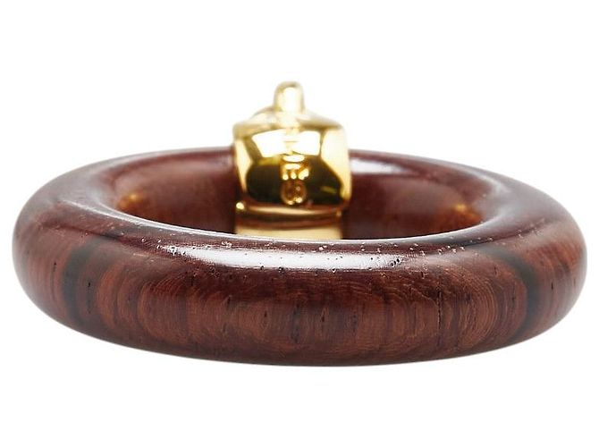 Ring Anello per sciarpa Hermès Etoile Voyage in legno Marrone - vista 4
