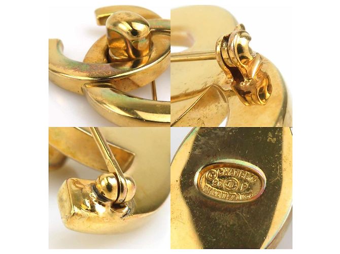 Spilla in metallo dorato Chanel Coco Mark D'oro - vista 5