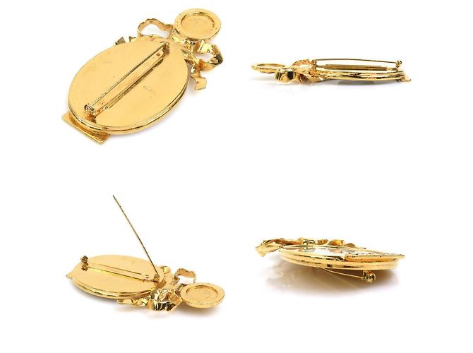 Spilla in metallo dorato a specchio Coco Mark di Chanel D'oro - vista 3