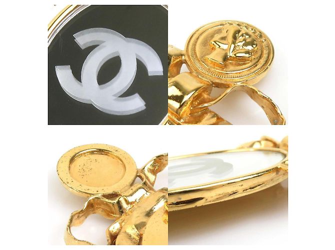 Spilla in metallo dorato a specchio Coco Mark di Chanel D'oro - vista 4