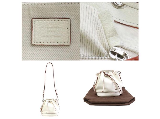 Noe Borsa a Spalla Noé BB Suhali di Louis Vuitton Bianco sporco - vista 5