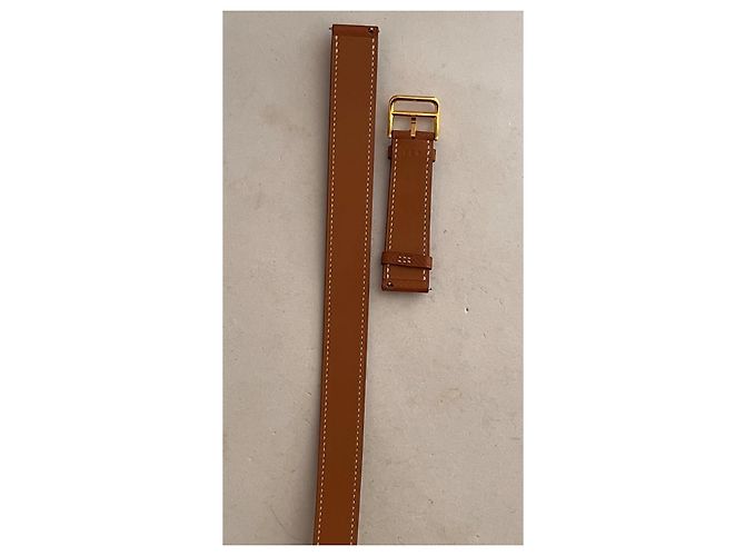 Bracciale Hermès Double Tour in Vitello Epsom Cognac - vista 3