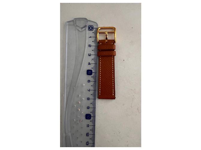 Bracciale Hermès Double Tour in Vitello Epsom Cognac - vista 5