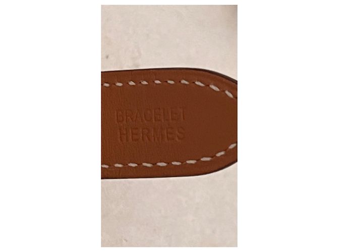 Bracciale Hermès Double Tour in Vitello Epsom Cognac - vista 7