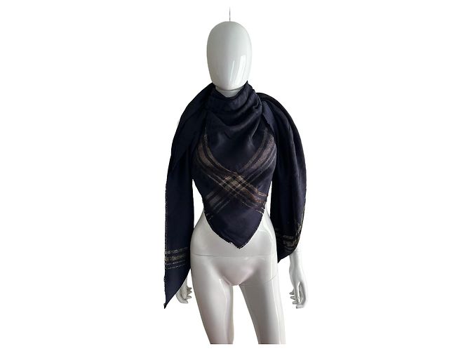 Stola in lana Roberto Cavalli Blu navy - vista 5