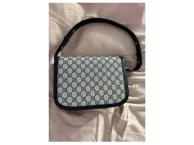 Borsa a mano Gucci 1955 Blu Navy in Tela - vista 3
