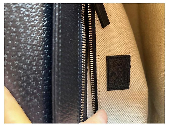 Borsa a mano Gucci 1955 Blu Navy in Tela - vista 4