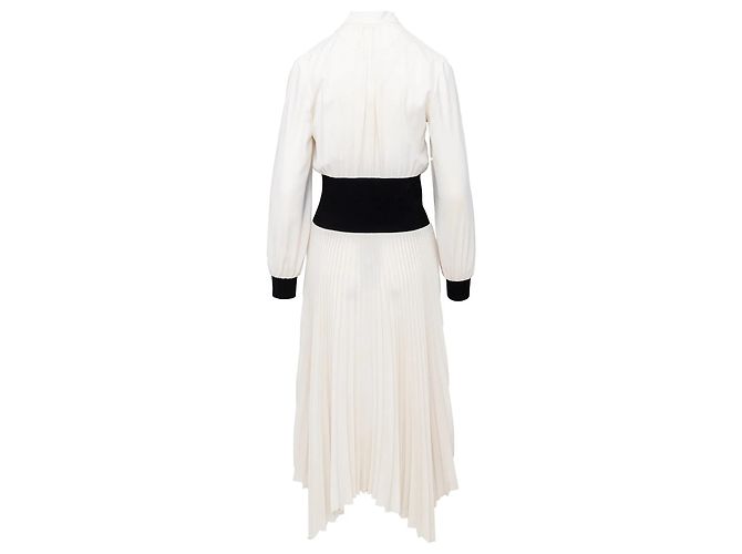 Vestido Plisado Tory Burch Blanco - vista 3