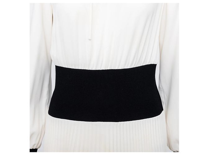 Vestido Plisado Tory Burch Blanco - vista 4