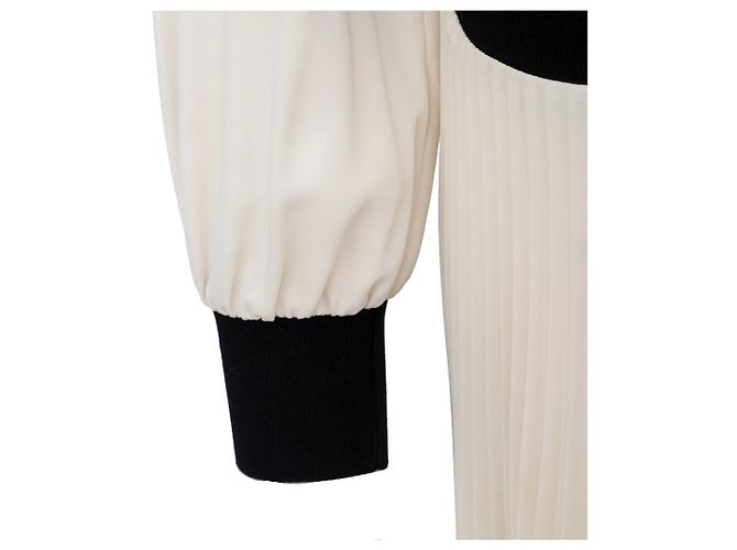 Vestido Plisado Tory Burch Blanco - vista 8