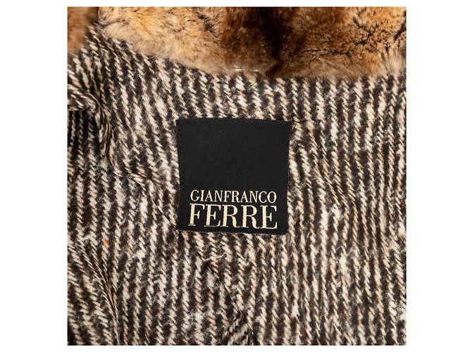 Abrigo Gianfranco Ferré con inserciones de piel Multicolor - vista 15
