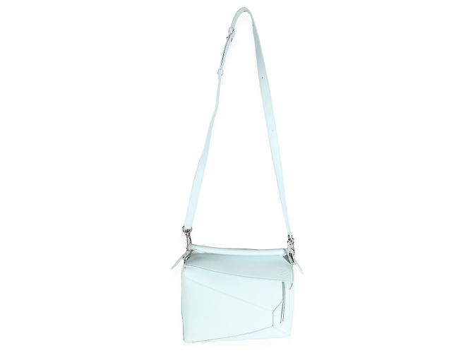 Borsa Puzzle Edge Small in pelle di vitello grana blu chiaro Loewe - vista 4