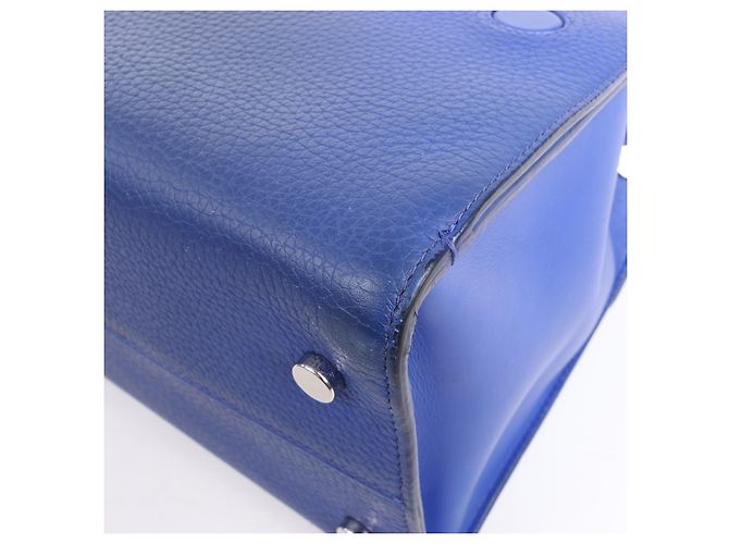 Bolsa de couro Diorever Medium 2Way da Dior em azul - vista 14
