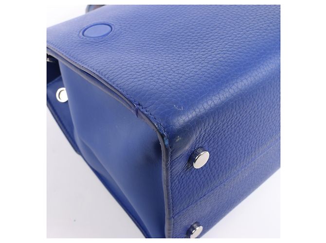 Bolsa de couro Diorever Medium 2Way da Dior em azul - vista 15