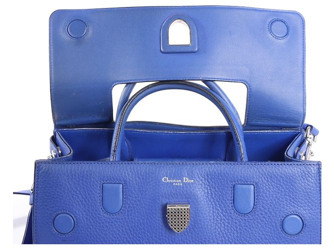 Bolsa de couro Diorever Medium 2Way da Dior em azul - vista 20
