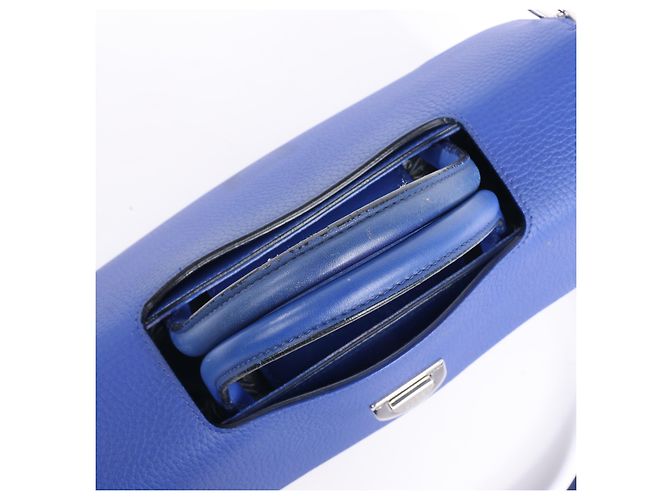 Bolsa de couro Diorever Medium 2Way da Dior em azul - vista 8
