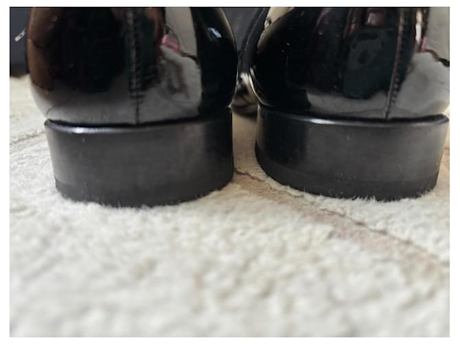 Derby Christian Dior in vernice nera Nero - vista 7